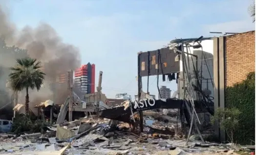 Imagem ilustrativa da imagem Explosão destrói restaurantes do grupo Coco Bambu e afeta 4 quadras em Teresina
