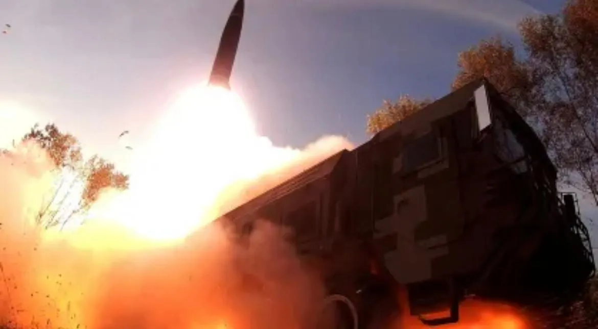 lançamento de míssil em local não revelado na Coreia do Norte.