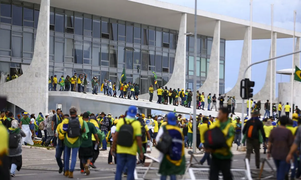 Palácio do Planalto, na Praça dos 3 Poderes, em Brasília: sede depredada por invasores em 8 de janeiro