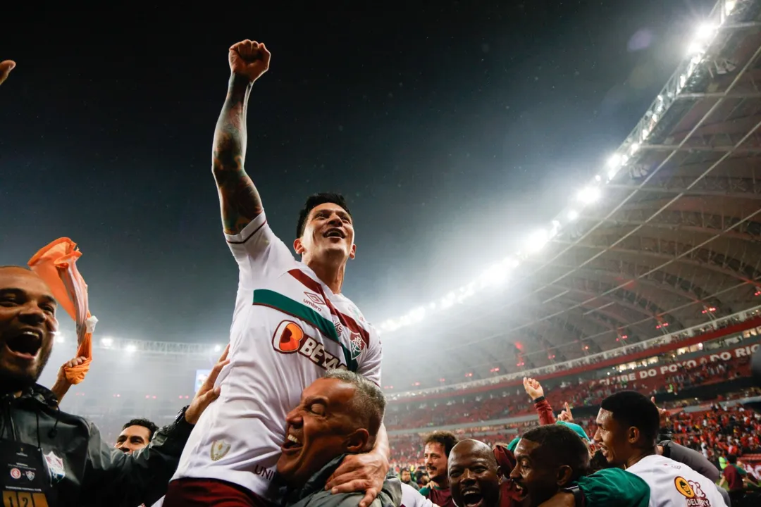 Divulgação: German Cano comemora classificação do Fluminense para a final da Libertadores