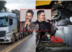 Imagem ilustrativa da imagem Ônibus da dupla Leandro e Romário se envolve em acidente