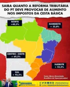 Imagem ilustrativa da imagem Eduardo Bolsonaro critica reforma tributária e posta mapa com Bahia no Sudeste