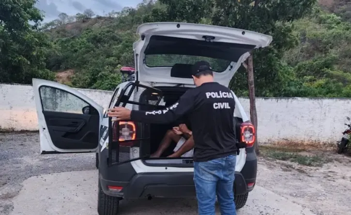 Prisão de suspeito aconteceu na sexta-feira (28) — Foto: Divulgação/Polícia Civil