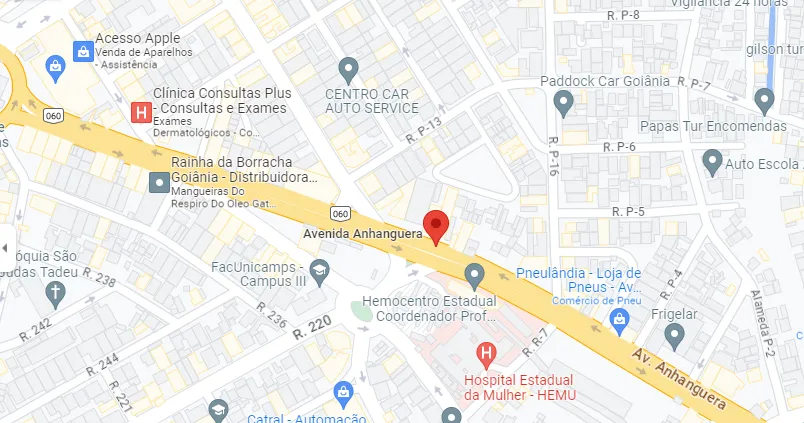 interseção da Avenida Anhanguera com a Rua Riachuelo, local onde ocorreu o acidente. Imagem: Google Maps.