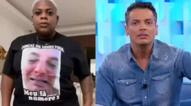 Imagem ilustrativa da imagem Debochada, Jojo Todynho usa camisa com foto de Leo Dias e dispara contra jornalista: 'Meu fã'