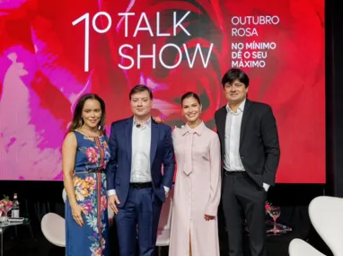 Imagem ilustrativa da imagem Com Andressa Suita e profissionais da saúde, 1º Talk Show Outubro Rosa da Lumini é um sucesso