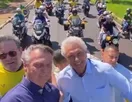 Ao lado de Bolsonaro, Caiado participa de motociata