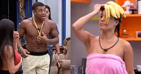 Imagem ilustrativa da imagem BBB 24: Davi e Beatriz brigam após 'Sincerão' e sister desfila com banana na cabeça: 'Infantil'