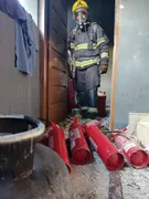 Imagem ilustrativa da imagem Cão de estimação é resgatado durante incêndio