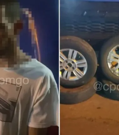 Imagem ilustrativa da imagem Dupla é presa por furto e receptação de pneus