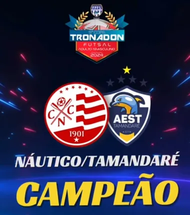 Imagem ilustrativa da imagem Copa Tronadon de Futsal: Náutico/AEST Tamandaré é o grande campeão