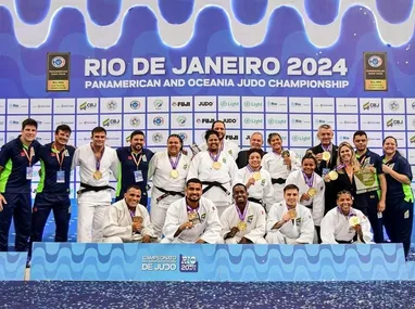 Imagem ilustrativa da imagem Judô Rio 2024: Brasil campeão do Torneio Pan-Americano e Oceania de Judô