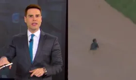 Imagem ilustrativa da imagem Ao vivo, Record exibe momento em que homem desaparece em enchente em SP: "Morreu"