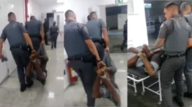 Imagem ilustrativa da imagem Vídeo: homem negro é amarrado com cordas e carregado por policiais