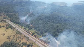 Imagem ilustrativa da imagem Bombeiros atuam em incêndio na região do Parque Altamiro de Moura Pacheco