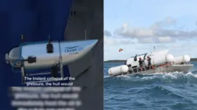 Imagem ilustrativa da imagem Vídeo que simula implosão de submarino viraliza nas redes sociais