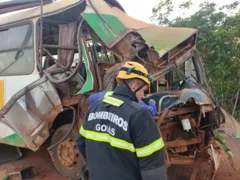 Imagem ilustrativa da imagem Colisão entre carreta e ônibus deixa feridos em Mineiros