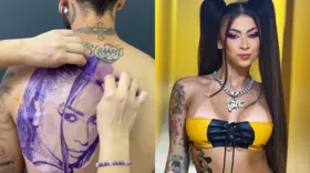 Imagem ilustrativa da imagem Fã faz tatuagem com rosto de MC Pipokinha e vira chacota na web
