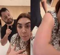 Imagem ilustrativa da imagem Naiara Azevedo divulga vídeo em que ex-marido tenta impedir que ela grave às agressões