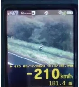Imagem ilustrativa da imagem Moto é flagrada a 210/h na BR-060