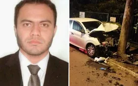 Imagem ilustrativa da imagem Delegado morre após seu carro colidir contra poste em Goiânia