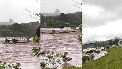
		Moradores ilhados são resgatados após enchente no Paraguai