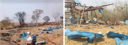 
		Sobreviventes relatam massacre de inocentes em ataque aéreo em Mianmar