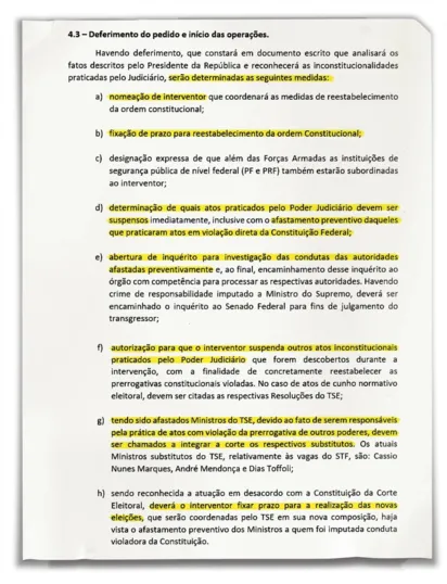 
		PF encontra 'roteiro de golpe' em celular de ajudante de ordens de Bolsonaro, diz revista