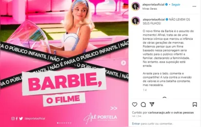 
		Deputada Mineira critica novo filme da “Barbie” e pede boicote: “Contra os Valores Cristãos”