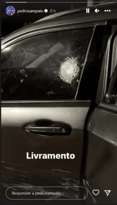 
		Carro do DJ Pedro Sampaio é baleado em tentativa de assalto