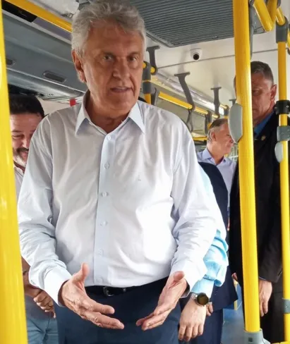 
		Ronaldo Caiado apresenta o novo ônibus elétrico de Goiânia