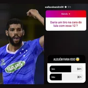Imagem ilustrativa da imagem Jogador do Cruzeiro faz enquete no Instagram contra Lula
