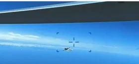 Imagem ilustrativa da imagem Caça russo e drone militar americano se chocam