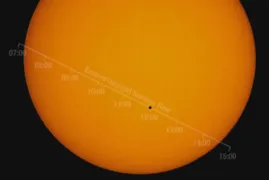 Imagem ilustrativa da imagem Mercúrio passará entre a Terra e o Sol nesta segunda