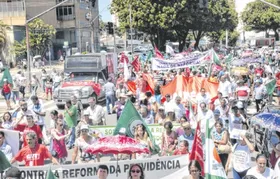 Imagem ilustrativa da imagem Trabalhadores protestam contra  a Reforma da Previdência