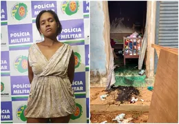 Imagem ilustrativa da imagem Mulher é presa por atear fogo na própria casa com os filhos dentro em Goiás