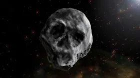 Imagem ilustrativa da imagem Asteroide em forma de caveira vai voltar a passar perto da Terra