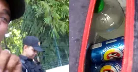 Imagem ilustrativa da imagem Policial militar em serviço exibe bebidas alcoólicas dentro de viatura