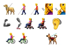 Imagem ilustrativa da imagem Apple propõe emojis que representem pessoas com deficiências