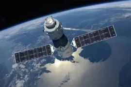 Imagem ilustrativa da imagem Estação espacial chinesa cai no oceano Pacífico