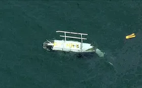 Imagem ilustrativa da imagem Helicóptero cai no mar da Barra da Tijuca deixando um morto e três feridos