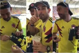 Imagem ilustrativa da imagem Colombianos usam binóculo para entrar com bebida em estádio da Copa