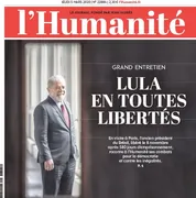 Imagem ilustrativa da imagem Após receber título de cidadão honorário de Paris, Lula vira capa de jornal francês