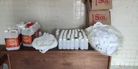 Imagem ilustrativa da imagem Proprietário de farmácia   é preso vendendo álcool em gel falso no Pará