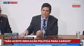 Imagem ilustrativa da imagem Desabafo de Moro: para juristas o ex- ministro da Justiça revelou em seu pronunciamento crimes de responsabilidade de Bolsonaro