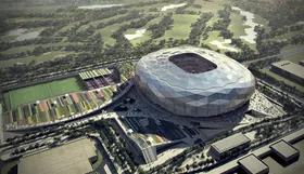 Imagem ilustrativa da imagem Catar inaugura 3º estádio da Copa de 2022 e espera que pandemia não atrase obras
