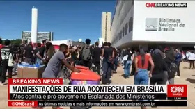 Imagem ilustrativa da imagem Manifestantes ocupam Esplanada dos Ministérios em marcha contra e pró Bolsonaro