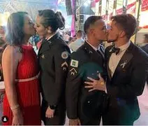 Imagem ilustrativa da imagem PM que aparece beijando namorado na formatura de praças será ouvido pela Corregedoria da PMDF
