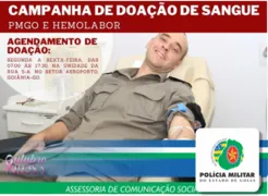 Imagem ilustrativa da imagem PMGO realiza campanha de doação de sangue para Hemolabor