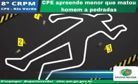 Imagem ilustrativa da imagem Menor é apreendido suspeito de matar homem a pedradas, em Rio Verde
